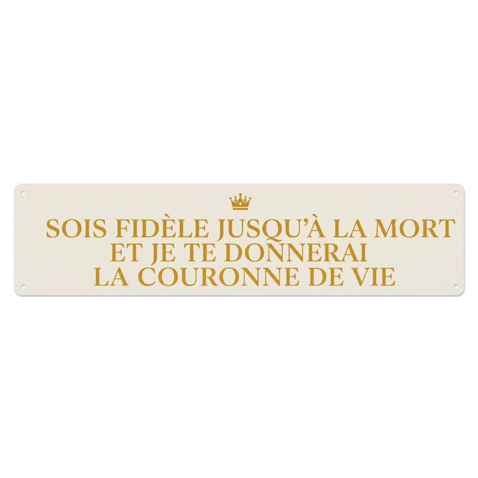 Fyrn Style Crown Life Scripture Bible Verse Positive Metal Tin Sign
