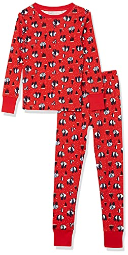Amazon Essentials Conjuntos de Pijama Ceñidos de Algodón Unisex Bebés, Panda, 24 Meses