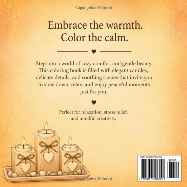 Candlelight Coloring Book: Relaxing Warm Glow Scenes with Lanterns, Flowers and Cute Cozy Things to Relieve Stress for Adults and Teens (Cozy Glow Coloring Series) image 3