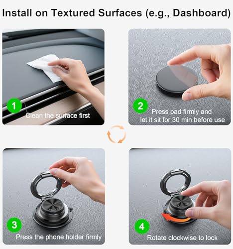 Image of 2026 Next-Gen Suction Cup Phone Mount Cute 360 Zinc Alloy 109 LBS Phone Stand Vacuum Magnetic Car Holder for MagSafe Strongest Accessories for iPhone 16 15 14... Android