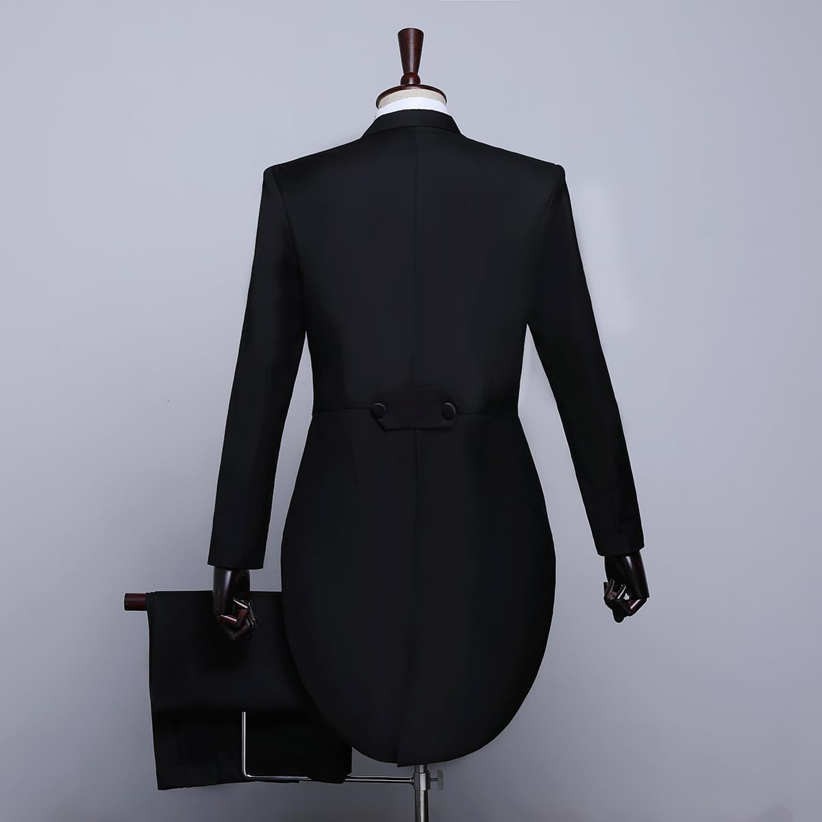 Costume de smoking pour homme - Coupe ajustée - Manteau à queue d'hirondelle - Costume de magicien pour adulte - Costume de magicien - Queue d'hirondelle