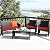Tangkula Patio Wicker Conversation Furniture Set, Patiojoy Sofa & Table Set w/4 Seats, Outdoor Rattan Sofa Set for Balcony Backyard, Wicker Chair Set with Tempered Glass Coffee Table (1, Red)