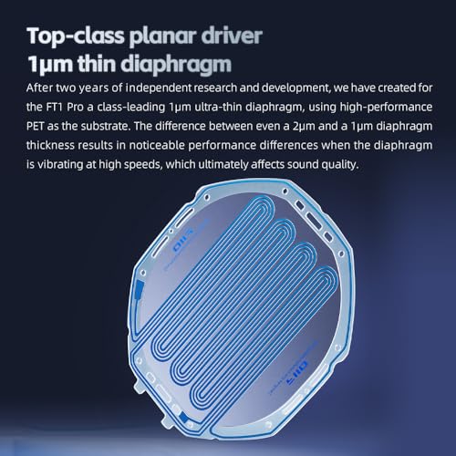 Image of FiiO FT1 Pro Open-Back Planar Magnetic Wired Hi-Fi Headphones for Home, Studio, Recording, High Sensitivity (Black)