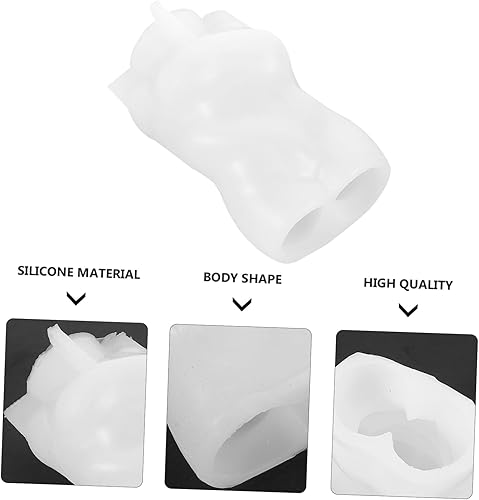 Miniatura 4 de EXCEART 2 moldes de silicona para cuerpo humano, moldes de silicona en 3D, moldes de silicona para mujeres, cuerpo femenino, estatua femenina,