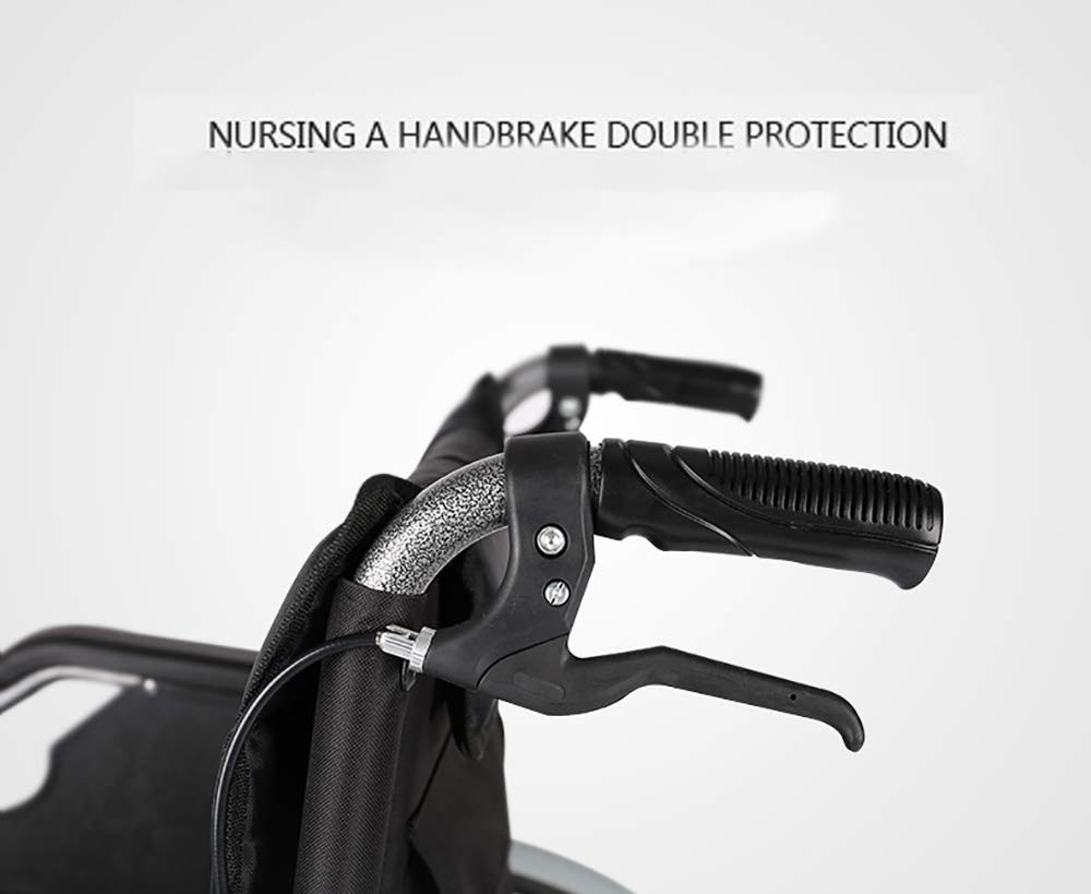 Silla de Ruedas para Personas Mayores, Scooter Plegable Ultraligero con Asiento ensanchado para Personas Mayores con discapacidad, Silla de Ruedas Manual