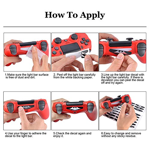 Extremerate 30 Pcs/Set Cartoon Animal Pattern Light Bar Decals For Ps4 Controller, Game Vinyl Light Bar Cover Stickers For Ps4 Pro Slim Controller #TOP3