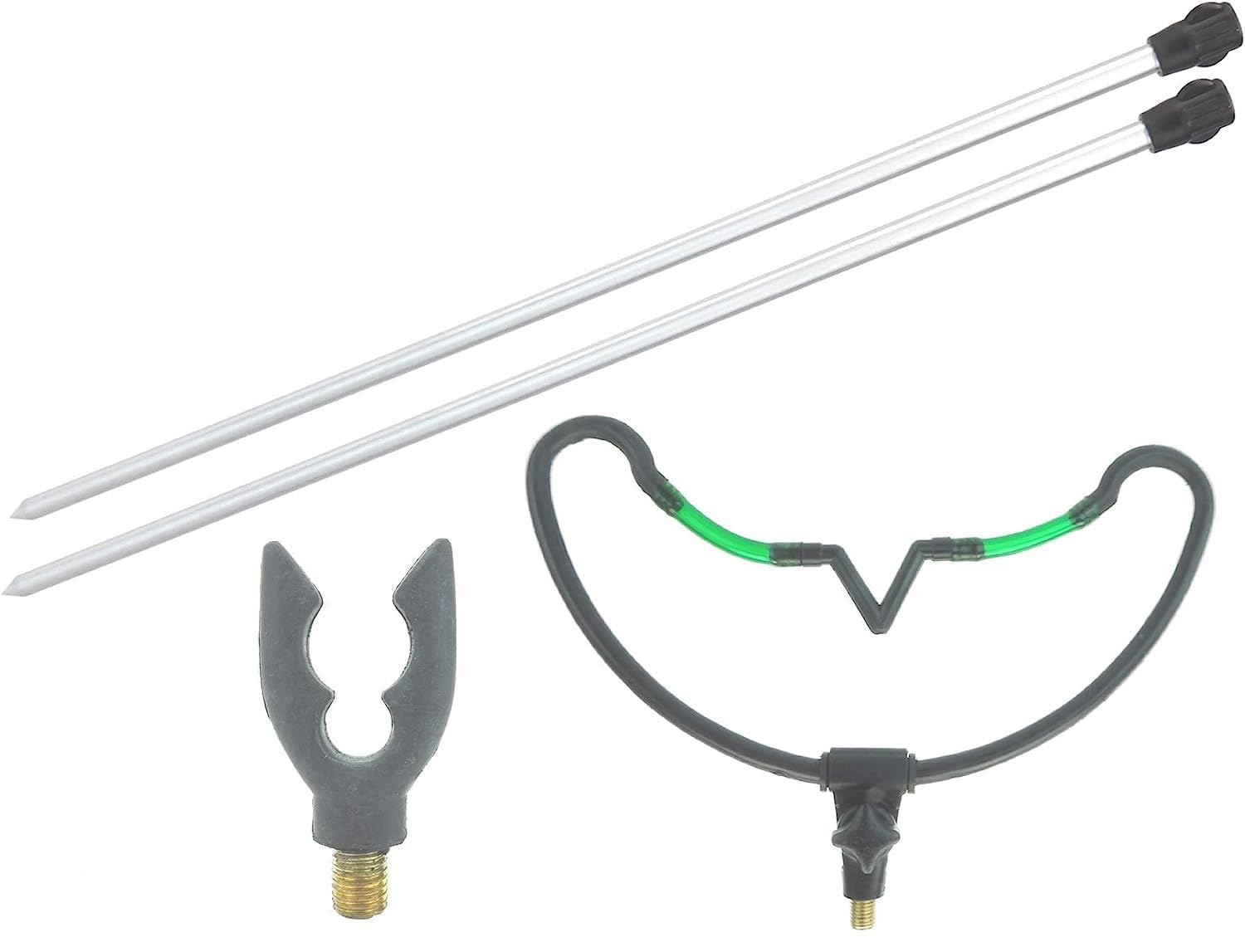 Bank Stick & Rod Rest Set 2 X Bank Stick, 1 X Adjustable V Rest & 1 X Butt Rest