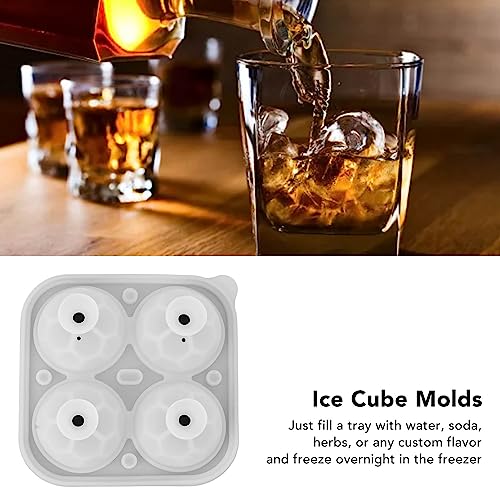 Molde de silicona para hielo, 2 piezas, esfera lenta miniatura 3