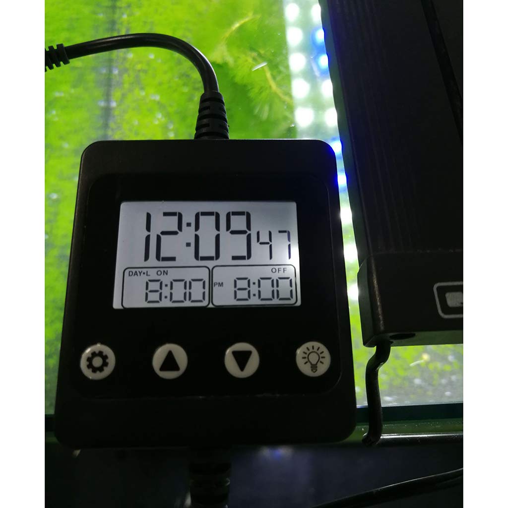 Pesce Timer Luce Acquario per Controller Luce e Programma 24 Ore immerso per C 5V-30V Simulazione Alba Tramonto ABS