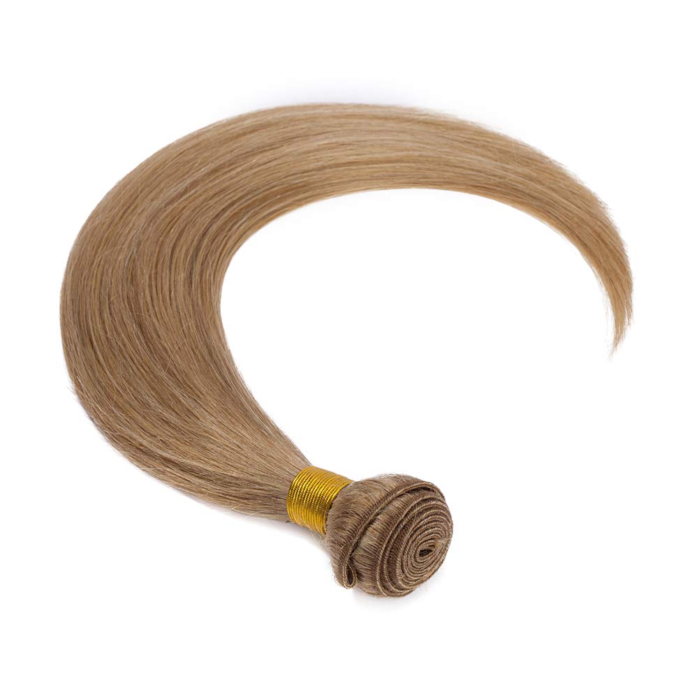 Amazon.com: Brazilian Human Hair Weave Dark Blonde Hair Bundle 20inch Long  Straight Virgin Hair Weft Extensions for Afro American Women Party 1  Bundle/100g #27