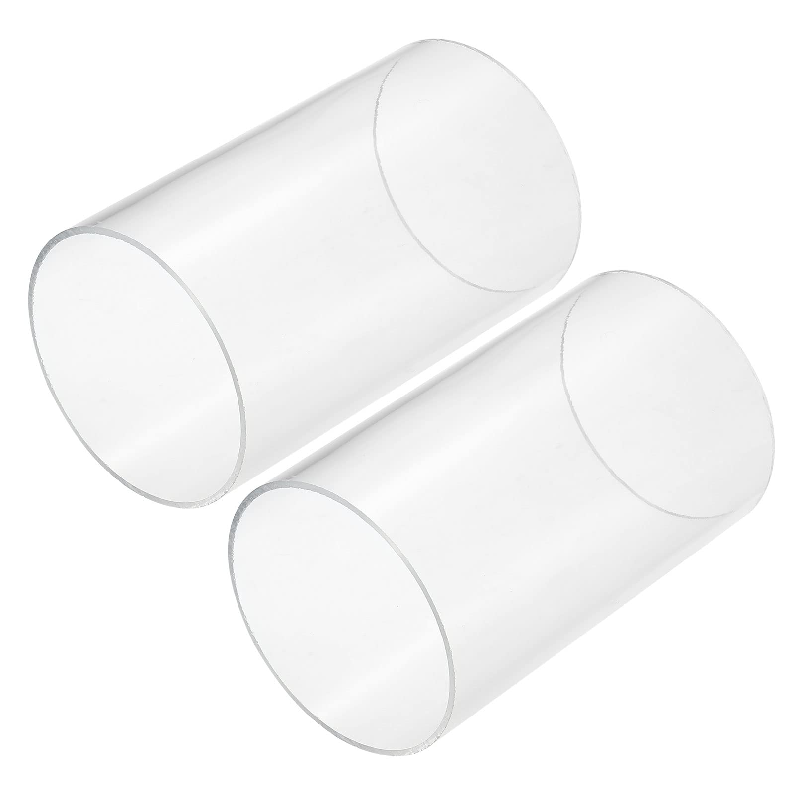 MECCANIXITY Clear Acrylic Pipe Tube - 86mm ID, 90mm OD, 6 Inch Length, For DIY & Water Cooling