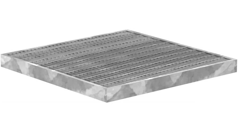 Fenau - Kratka garażowa 490 x 490 x 30 mm, MW: 30/10 mm, ocynkowana, ruszt do bagażnika: 500 x 500 x 33 mm, standardowy ruszt budowlany do szybu świetlnego