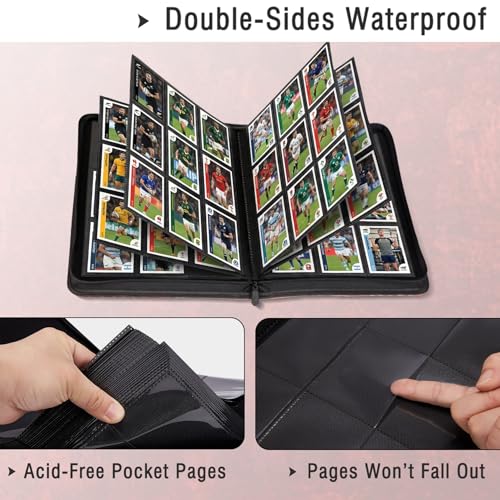 Image of Football Card Binder 360 Pockets Waterproof Trading Cards Storage