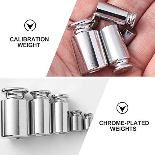 Conjunto de 5 peças de calibração de peso 1 g 2 g 5 g 10 g 20 g g g g Pesos Precisão de Calibração p