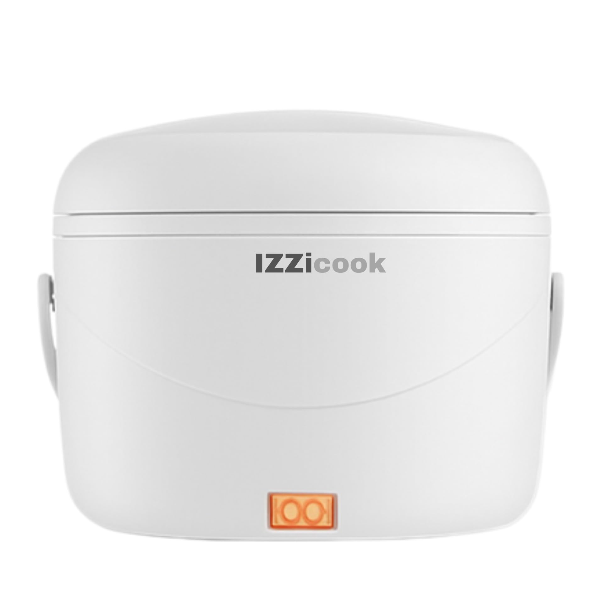 IZZi cook - Fiambrera calentadora para adultos, calentador eléctrico de 1.2 L y calentador de alimentos, solución de comida portátil para oficina, viajes y escuela con tapa a prueba de fugas y
