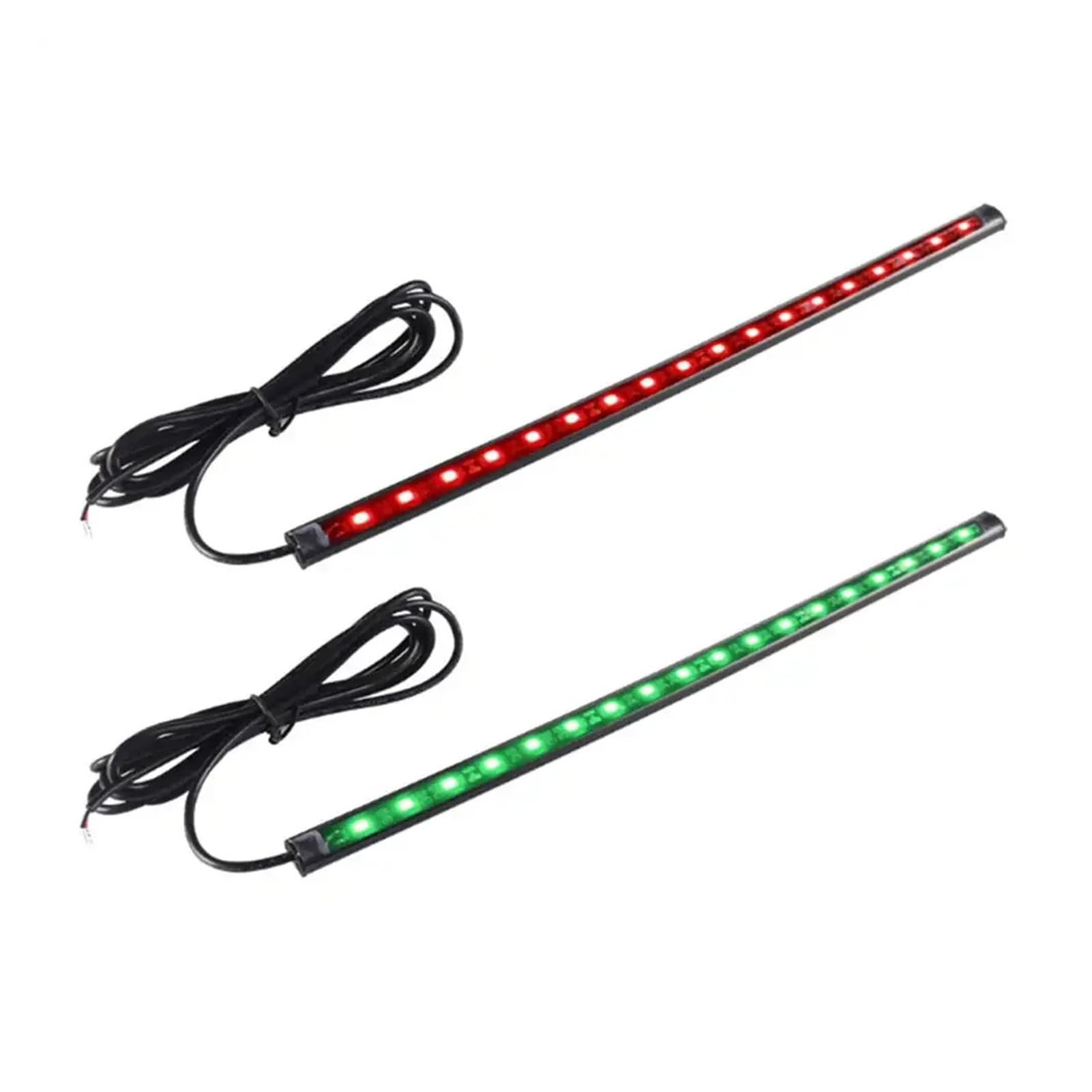 luz led barco 2 tiras LED de luces de navegación marina de 30 cm y 12 V, impermeables, rojas y verdes
