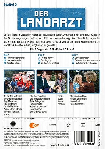 Der Landarzt - Staffel 3 [DVD], pack de discos de la serie clásica alemana 3
