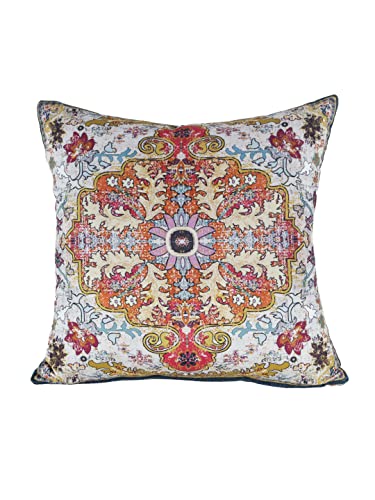 Image of eyda Digital Printed Cushion Covers with Zipper (Pack of 2) 18x18 Inches, Velvet Reversible Pillow Covers, Decorative Throw Cushion Covers, Square Cushion Cover for Sofa, Bed and Home Decor