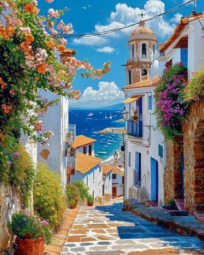 Image of WUSARPLY Landscape Stamped Cross Stitch Kits for Beginners Adults