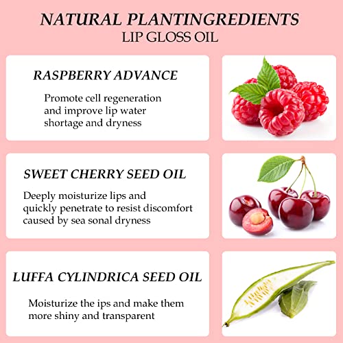 Kimieye Clear Tinted Lip Gloss, Hydrating Lip Oil With Big Soft Brush For Repairing Dry Lip Skin And Make Lip Full, Long Lasting Moisturizing Liquid Lip Balm For Lip Care, 0.2Oz (Coral Orange #004) #TOP4