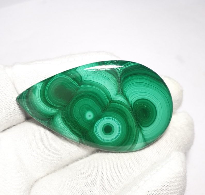 Gemme malachite naturelle GH_NAT_02185 d'exception pour joaillerie et grand cabochon - 5