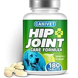 CANIVET HIP and JOINT Supplements for Dogs | Glucosamine, Green Lipped Mussel, Chondroitin, MSM & Hyaluronic Acid | Mobility Support for Senior Dogs & Stiff Joints | Made in UK | 180 Tablets