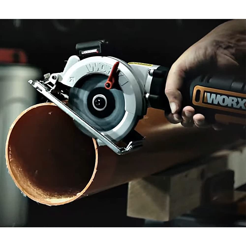 Sierra Circular WORXSaw XL | WX427 | Disco de 120mm | 46mm de profundidad de corte | Incluye 3 discos WORX en equipo básico | Potente motor de 710W | Incluye maletín