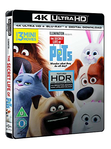 Película en disco Secret Life Of Pets Blu-Ray 4K combo importado UK 2
