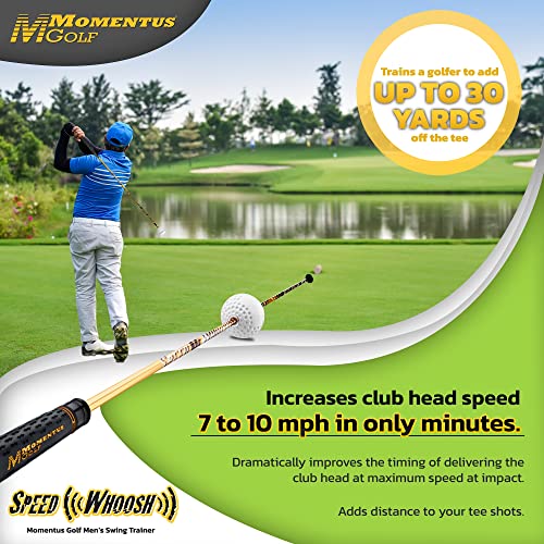Momentus Speed Whoosh Golf Swing Trainer - Golf Swing Speed Trainer With Magnetic Sliding Timing Ball - Premium Swing Trainer Aid To Increase Golf Swing Speed 7 To 10 Mph - Men's #TOP5