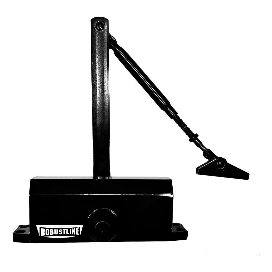 Robustline Automatic Adjustable Door Closer | Robustline | 45-60 KG Capacity | Black Color