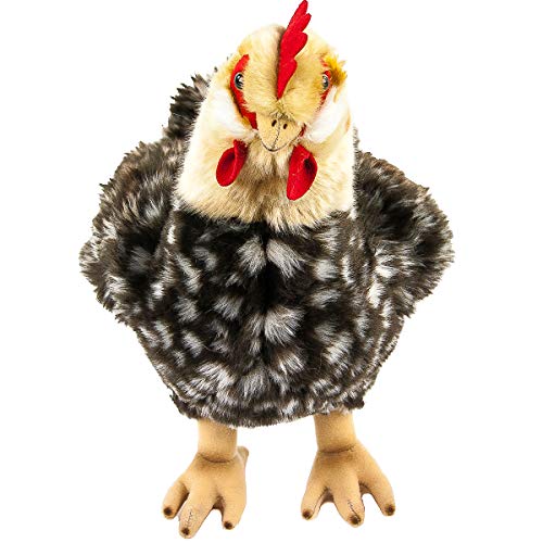 Teddys Rothenburg Kuscheltier Henne Hilde 37 cm grau/braun Huhn mit Ei Plüschhenne Plüschtier