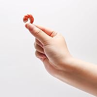 Vista 3 de Hiawbon 15 figuras artificiales de camarones de plástico realistas, camarones pelados falsos, modelo de camarones de comida simulados para el hogar