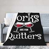 Manta De Vellón Los Corchos Son para Los Que Se Dan por Vencidos, Manta De Franela Ultrasuave Manta De Vellón De Franela Impresa Manta De Cama para Cama Regalos Sofá 125X150cm