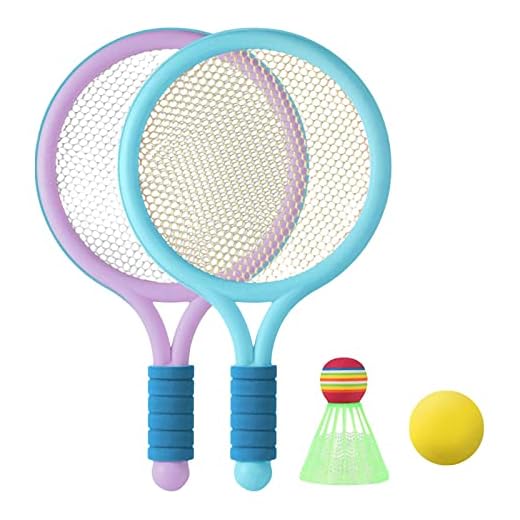 DYNWAVE Conjunto De Raquetes De Tênis Infantil Durável 1 Peça Bolas De Tênis 1 Peça Badminton Para Esportivo Jogadores Iniciantes Jardim De Infância Bebê
