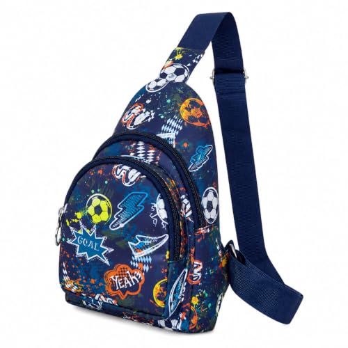 Image of Asera Chest Bags for Kids Lightweight Adjustable Straps, Multiple Pockets - Perfect for School, Travel, and Outdoor Adventures