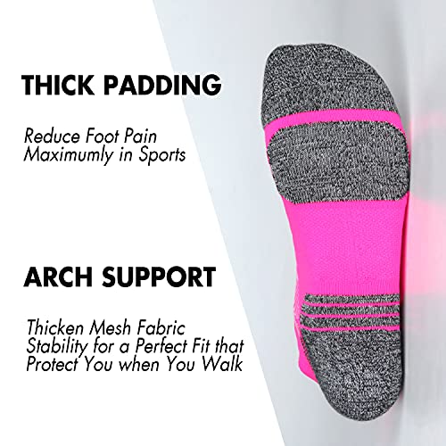 Aimerday Athletic Ankle Womens Socks Running Compression Socks For Women Cozy 5 Pack Low Cut Performance Soft Tab Socks #TOP2