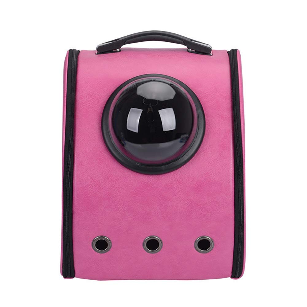 Sac à dos pour chat et petit chien sac poitrine transparent rose