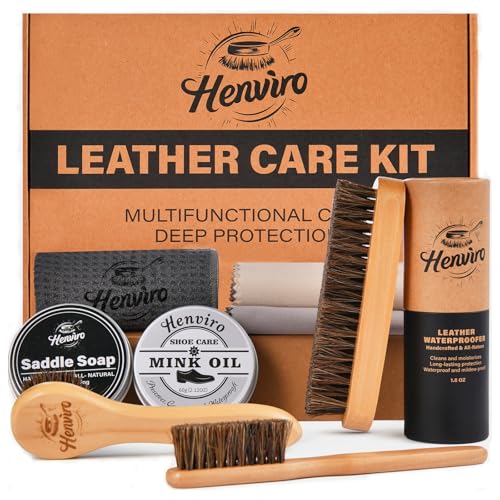 CUTEUP Leather Boot Care Kit with Mink Oil, Saddle Soap, Wax