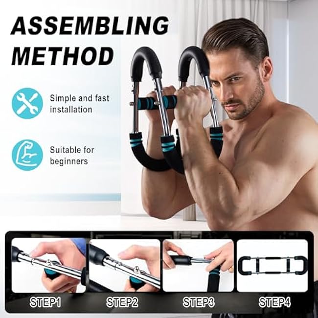 Twister Arm Trainer, Adjustable Chest Muscle Training clamp Muscle Expander,Gorilla bar Shoulder Muscle Training Fitness Equipment, Portable Upper Limb Strength Training Machine arm Torque Trainer