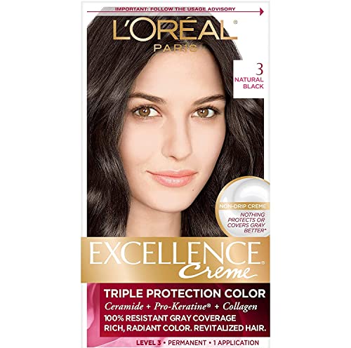 Image of L'Oreal ParisExcellence Creme - 3 Natural Black (Natural) 1 Each (Pack of 4)