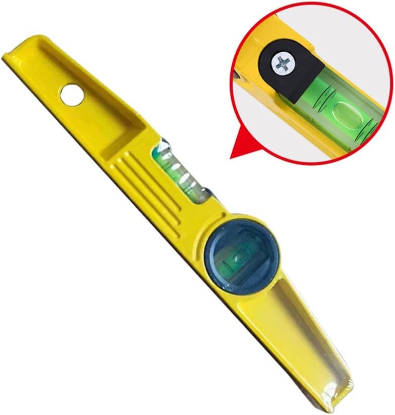 Magnetic Spirit Level Instrument Ruler Anti-Rust Bubbles High Precision Horizontal Measuring Tool (Color : As Shown, Size : One Size) (Yellow One Size)