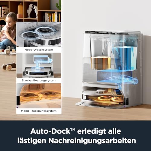 Image of Eureka J12 Ultra DE Vacuum & Mop Robot + All-in-One Station (AI 3D Obstacle Detection, Intelligent Pet Bypass, Car Carpet Detection, Ideal Against Pet Hair, App & Voice Control) White
