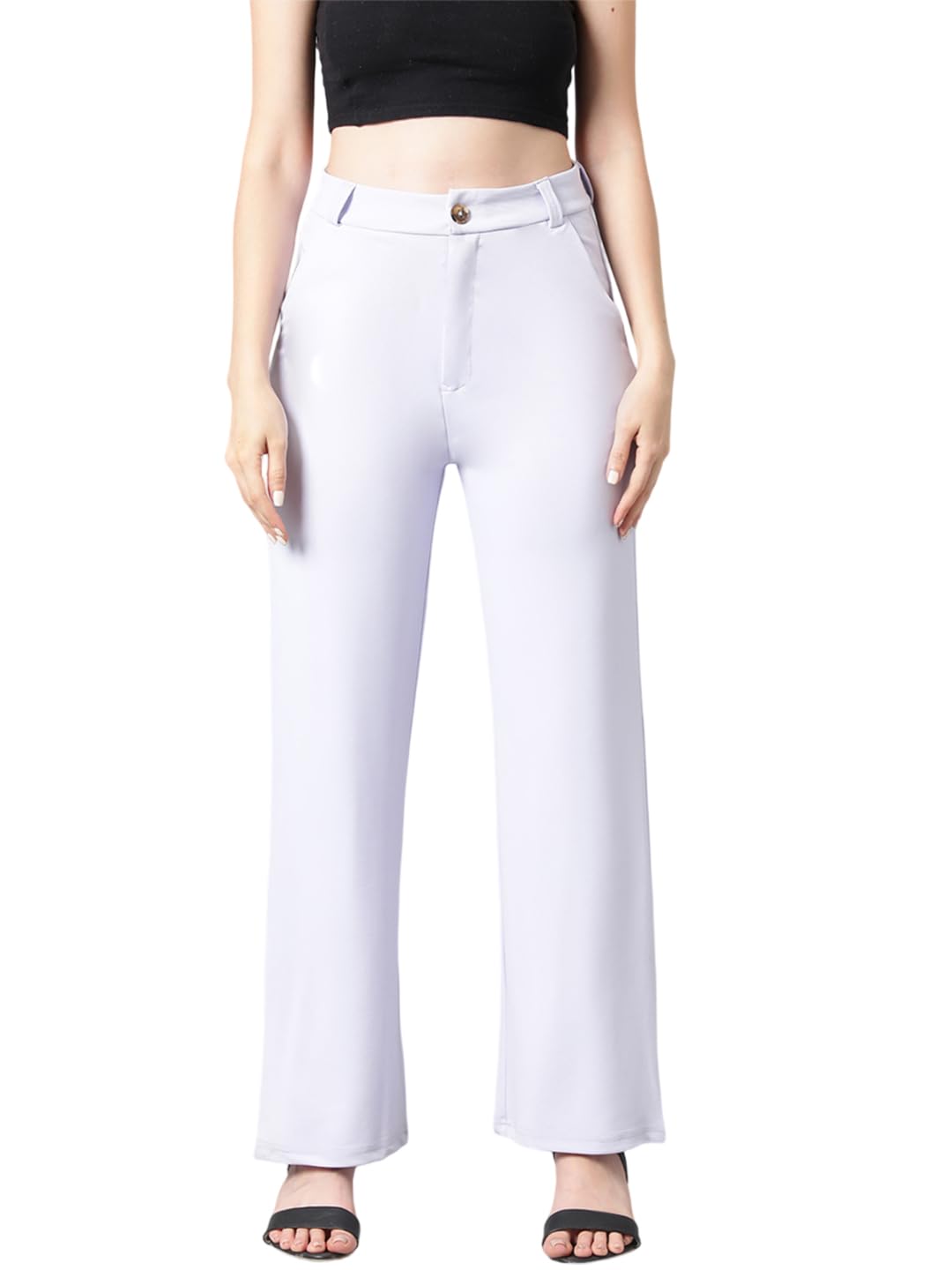 KOTTY Women's Elegant Office Wear Relaxed Fit Pants