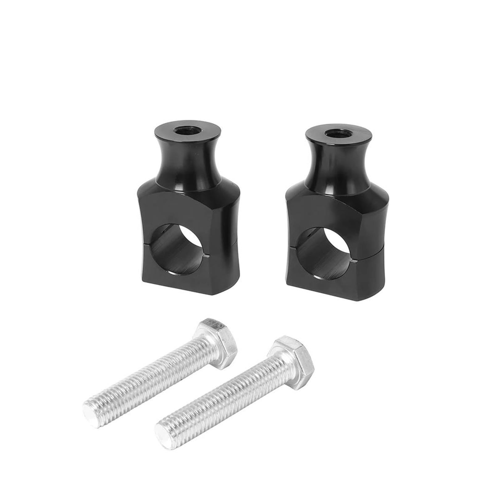 Abrazadera Manillar 1 Par Abrazaderas Universales 1 Pulgada Y 25 Mm Para Manillar Motocicleta Dyna Sportster Aluminio Color Negro Elevador(25mm black)