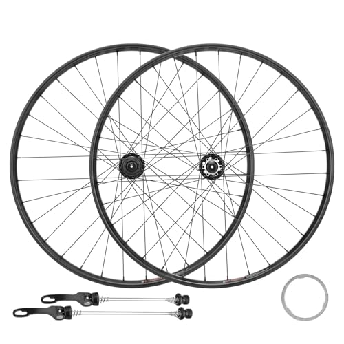 MTBマウンテンバイク29インチフロント2リア4シールベアリングハブ QR/スルーアクスル ホイールセット アルミ合金 二層リム ディスクブレーキ 32H(QR 100/135MM)