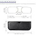 REAVEE 2 Pack Armless Reading Glasses for Men Women, Blue Light Blocking Compact Readers Ultra Thin with Mini Portable Case, Black and Clear +1.5