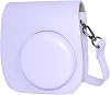 Instant Camera Case for Fuji Instax Mini 12 11 9 8,PU Leather Protective Case Storage Cover with Shoulder Strap (Lilac Purple)
