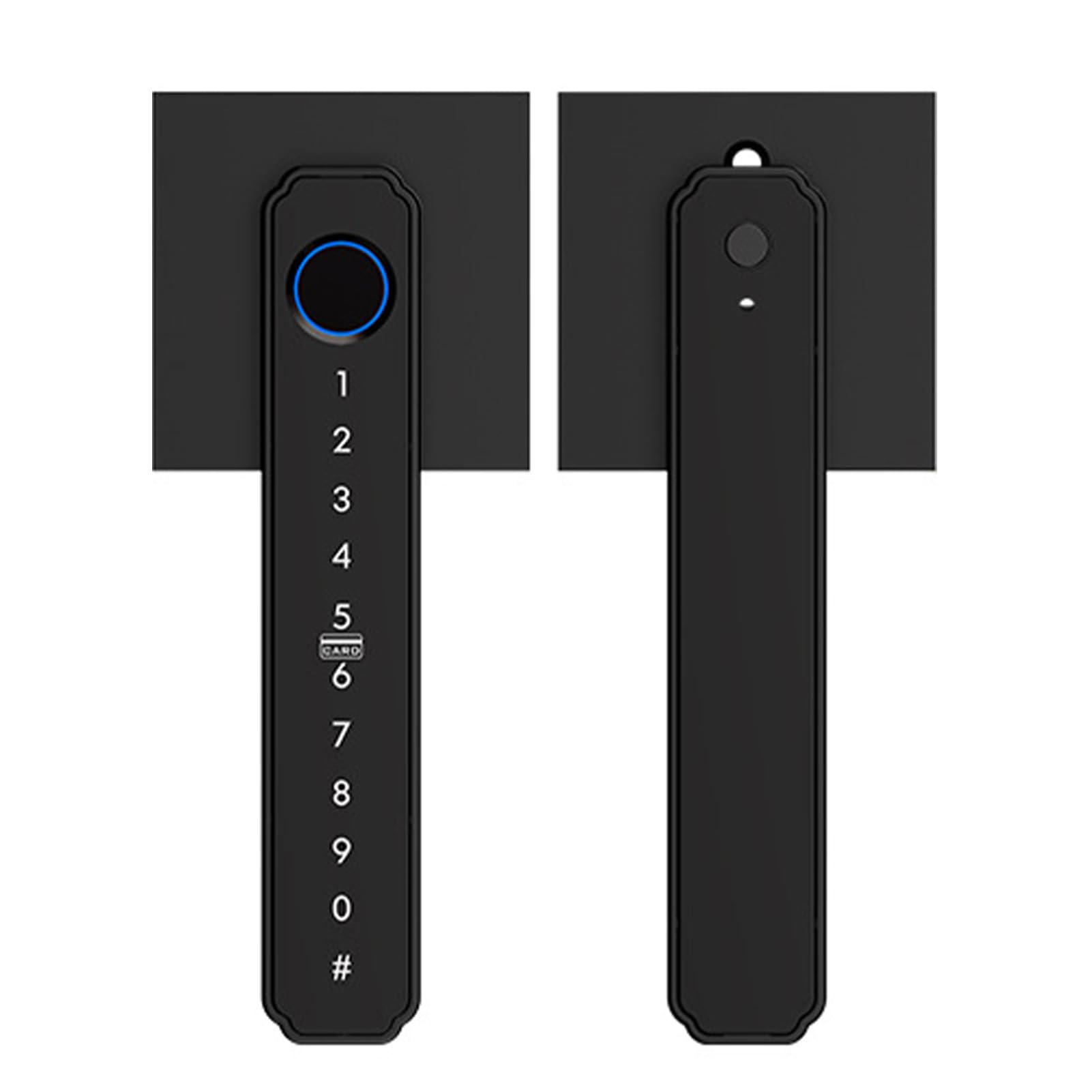 Cerradura Inteligente con Huella Digital, Control Remoto de Aplicación 5 en 1, Cerradura de Puerta Biométrica con Desbloqueo de 0,3 S, Perilla de Puerta de Entrada sin Llave con Huella (BLACK)