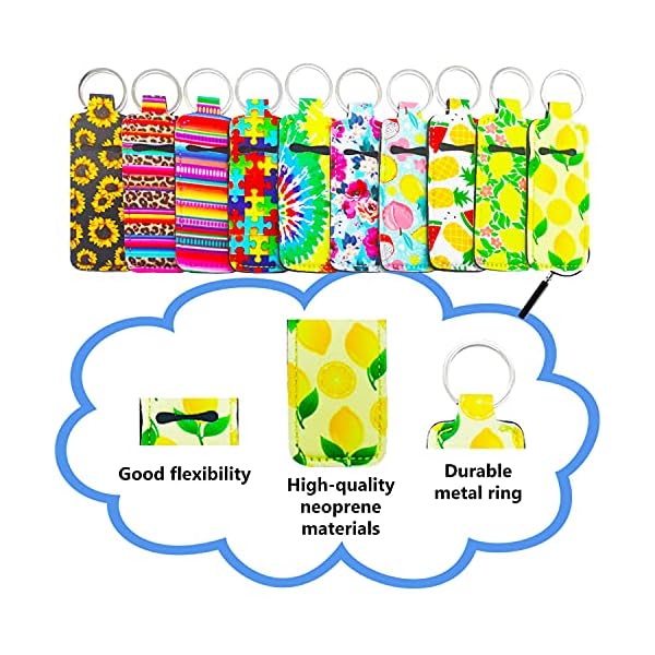 ANGIEHAIE Chapstick Holder Keychain,Neoprene Balm Holders Pouch,