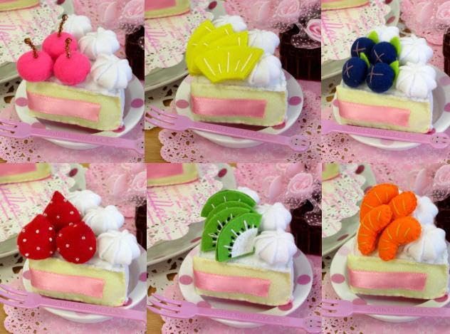 フェルトおままごと ケーキ 受注製作】フェルト おままごと えらべるケーキ(1個) おもちゃ